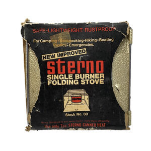 Vintage Sterno Single Burner Folding Stove No. 30 Lightweight
